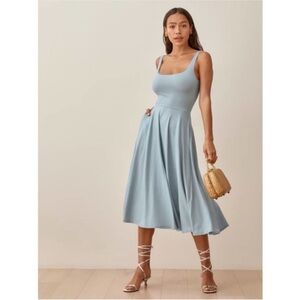 Reformation Rou dress blue  Midi Dress